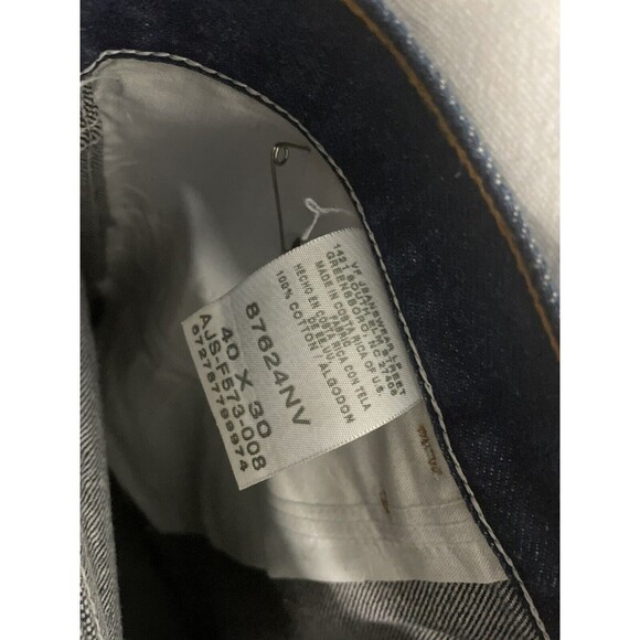 Rustler #87624NV Size 40x30, Cotton Denim 5-Pocket Styling Flat Front BLUE JEANS - Picture 8 of 8